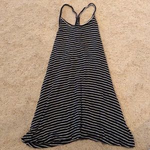 Black and white stripped tank